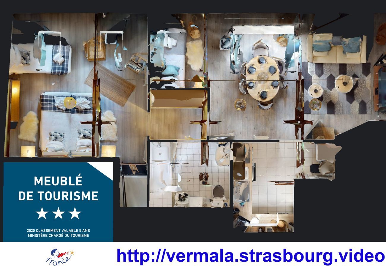 Ferienwohnung in Strasbourg - vermala city center 1 bdrm up to 6