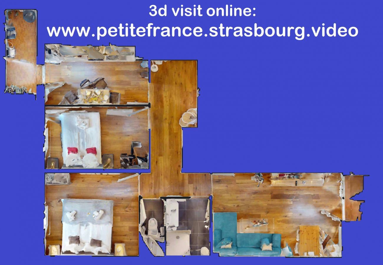 Apartment in Strasbourg - petite france 63m2 with 1 free parking   2br