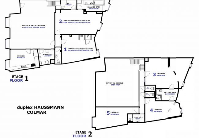 Appartement à Colmar - HAUSSMANN **** duplex 225m² centre ville 5 ch 3 sd Appartement à Colmar - HAUSSMANN **** duplex 225m² centre ville 5 ch 3 sd